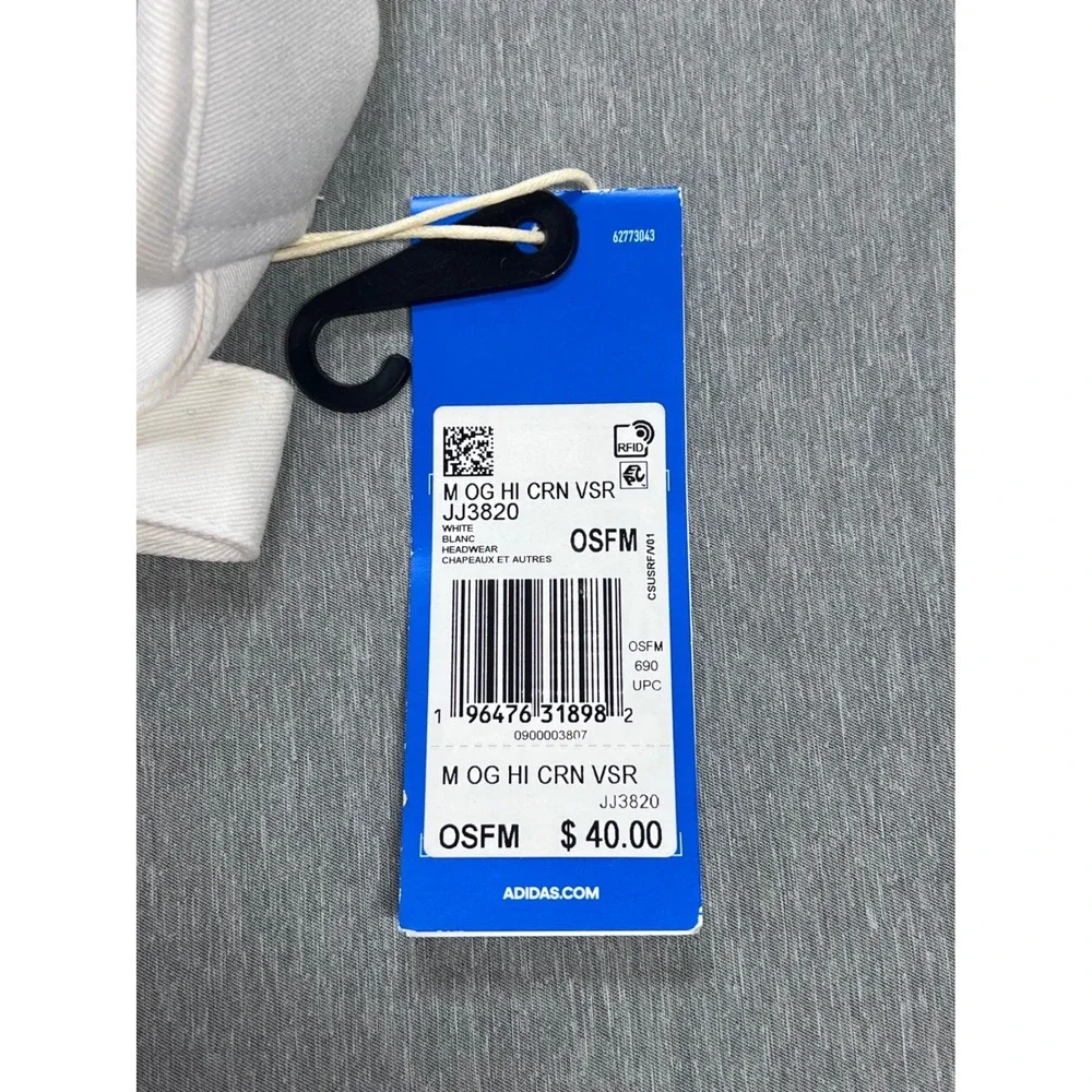 Adidas Originals Golf Visor White Navy Trefoil Logo High Crown JJ3820 OSFM NEW